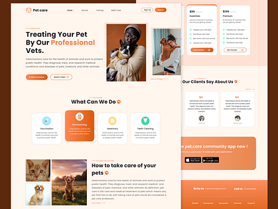 Pet Care Website Landing Page Design! app login appdesign design design ui ux graphic design iamhosenrahman pet website design product design prototype design ramadan ramadan mubarak ui ui design ui ux ui ux deisgn uidesigner ux recharce website design webste design