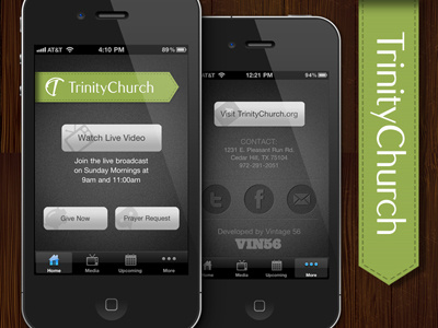 Trinity Church iPhone App UI