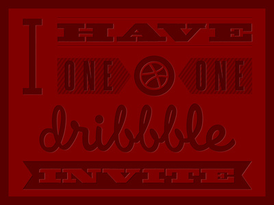 Dribbble Invite dribbble fatboy highlight husky inset invite lighting red ribbon shadow