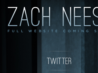 Zach Neese Splash Page