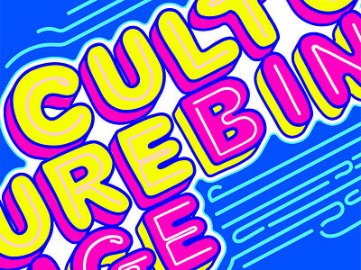 Culture Binge podcast art app hand drawn hand lettering illustration vector