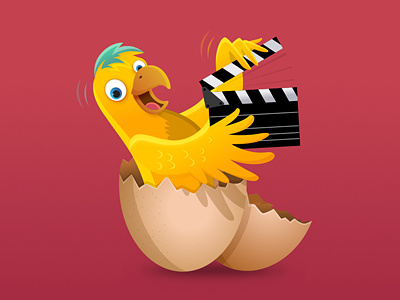 Action Parrot action caceres character chicken design diego egg illustration movie parrot vector