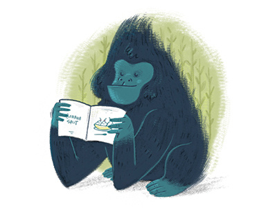 Mono animal caceres diego gorilla illustration ilustracion ilustrador monkey mono