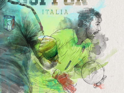 Buffon - Italia buffon illustration italia italy soccer