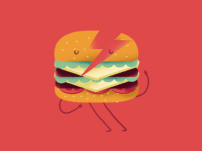 Al Rock Burger acdc burger caceres colombia diego fast food hamburger illustration rock