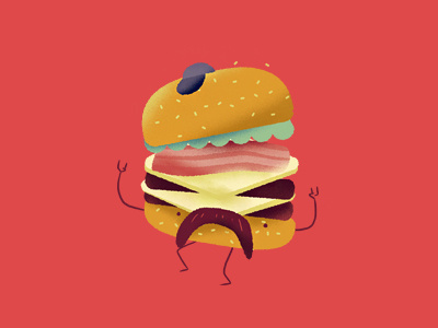 Al Rock Burger beatles burger caceres colombia diego fast food guitar hamburger illustration rhcp rock