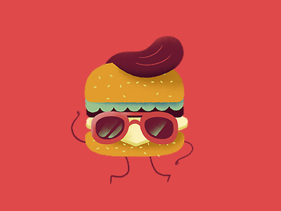 Al Rock Burger burger caceres colombia diego elvis fast food guitar hamburger illustration rock