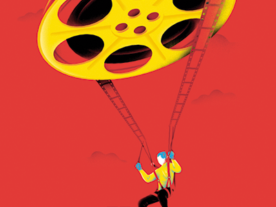 Bogoshorts Festival 2017 bogoshorts bogota cartel cine festival film illustration ilustracion parachute poster