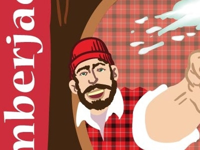 Lumberjack Ale ale beer label lumberjack