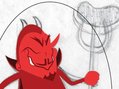 Hellish Relish Process devil hell process red sketch