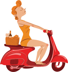 Moped Lady