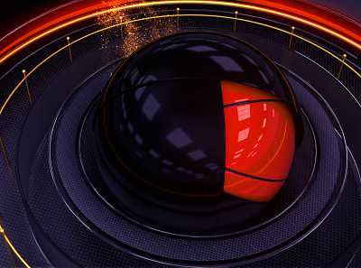 Basketball Filler 3d animation basketball black branding elegant gold orange sport