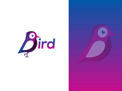 B Bird Logo Concept beautiful logo bird logo branding cute design gradient logo gradients graphic design illustration minimal peace