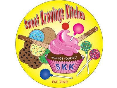 SWEET KRAVINGS KITCHEN animation branding cookies design illustration kitchen logo pops sweets vector web