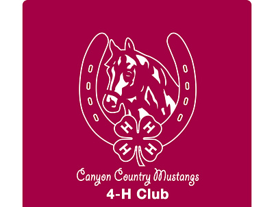 C C Mustang 4H Club Logo branding design illustration logo vector