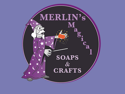 Merlin s WIZARD logo branding design illustration logo vector