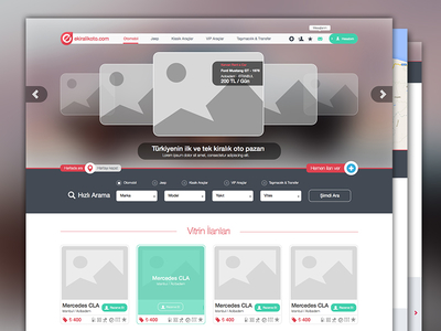 Ekiralıkoto Redesign UI Prototype - Homepage design homepage lab2023 ui web design website