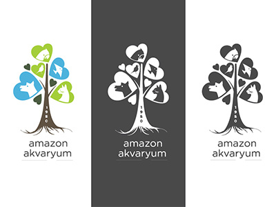 amazon akvaryum logo design logo vector