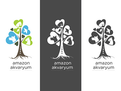 amazon akvaryum logo design