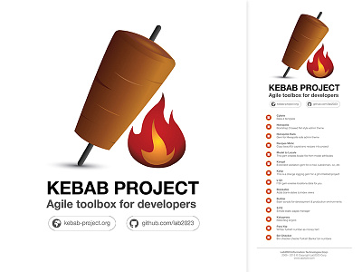 Kebap Project Roll up design lab2023 printable materials vector