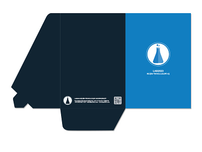 Folder Design - Lab2023 Printable materials blue branding folder lab2023