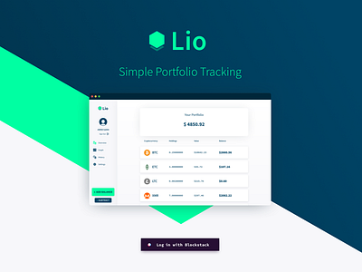 Lio Landing Page blockstack cryptocurrency lio portfolio tap five ui