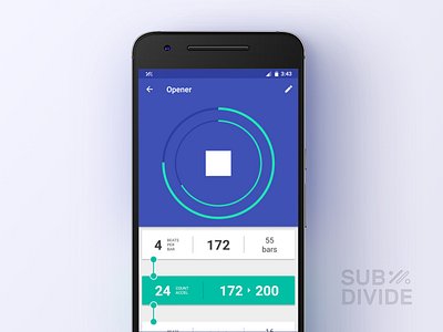 Subdivide Tracks UI android app metronome subdivide tap five ui