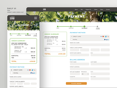 Daily UI #002 Credit Card Check Out daily ui dailyui ui web web design