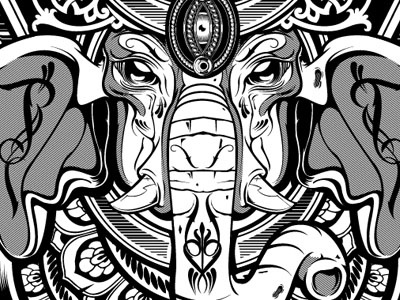 Ganesha Illustration illustrations print vector