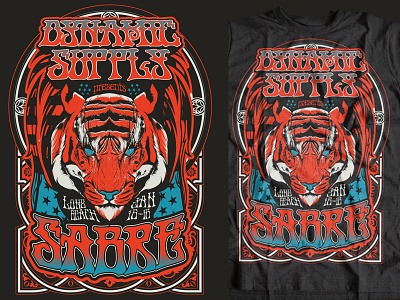 Dynamic Supply Shirt printing screen shirt stippling tigers