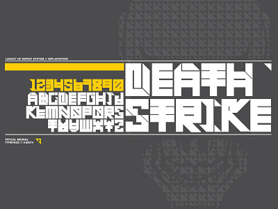 Death Strike Typeface font fonts lettering type typeface