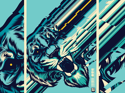 Glitch Tiger Print