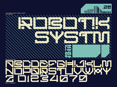 Robotik.SYSTM Font font fonts future lettering letters sci fi tech typography
