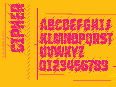 Cipher font fonts lettering letters typeface