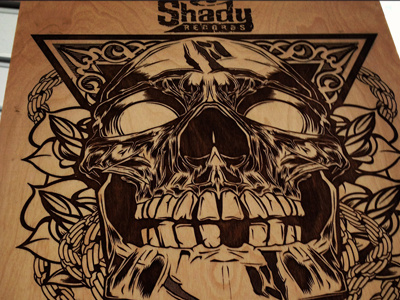 Shady Records SXSW 2.0 Engraving etched hydro74 ornate skull vector