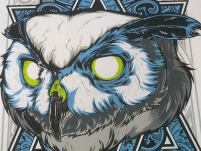 Owl Silk Screen Print