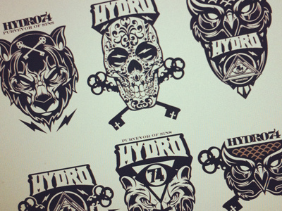 Sticker Mock Ups hydro74 owl skull stickers tiger vector