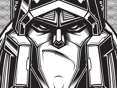 Hydro74 Megatron illustration print vector