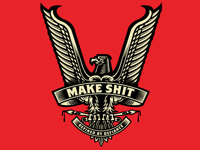 Make Shit Eagle americana eagle illustration mascot vector vector art