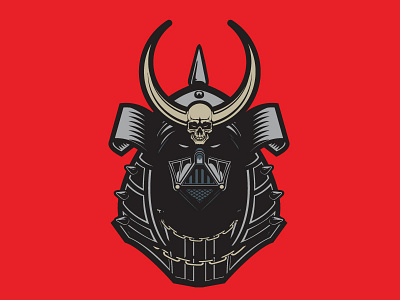 Shogun Vader darth illustration mascot samurai shogun star vader vector vector art wars