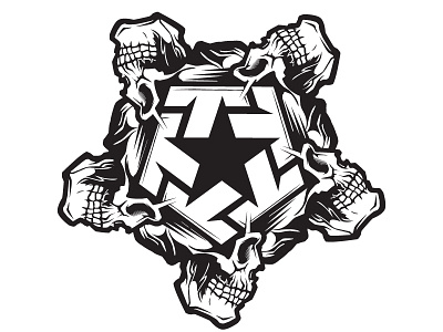 Tribal Skull T-Star illustration mascot skull skulls vector