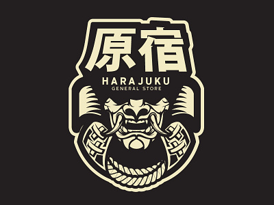 Harajuku illustration japan samurai vector vector art