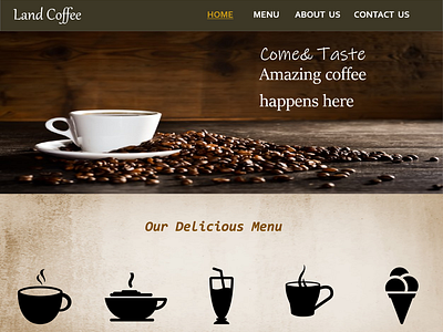 Web design coffee shop