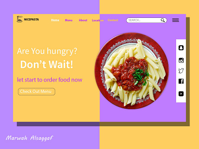 pasta website design designer ui ux web designer webdesign