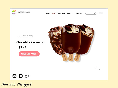 ice cream website adobe xd adobe xd designer adobexd design designer ui ux web designer webdesign website