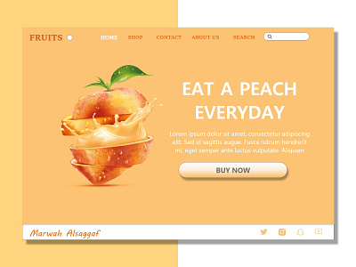 peach website adobe xd adobexd daily 100 challenge dailyui dailyuichallenge design designer ui ux webdesign