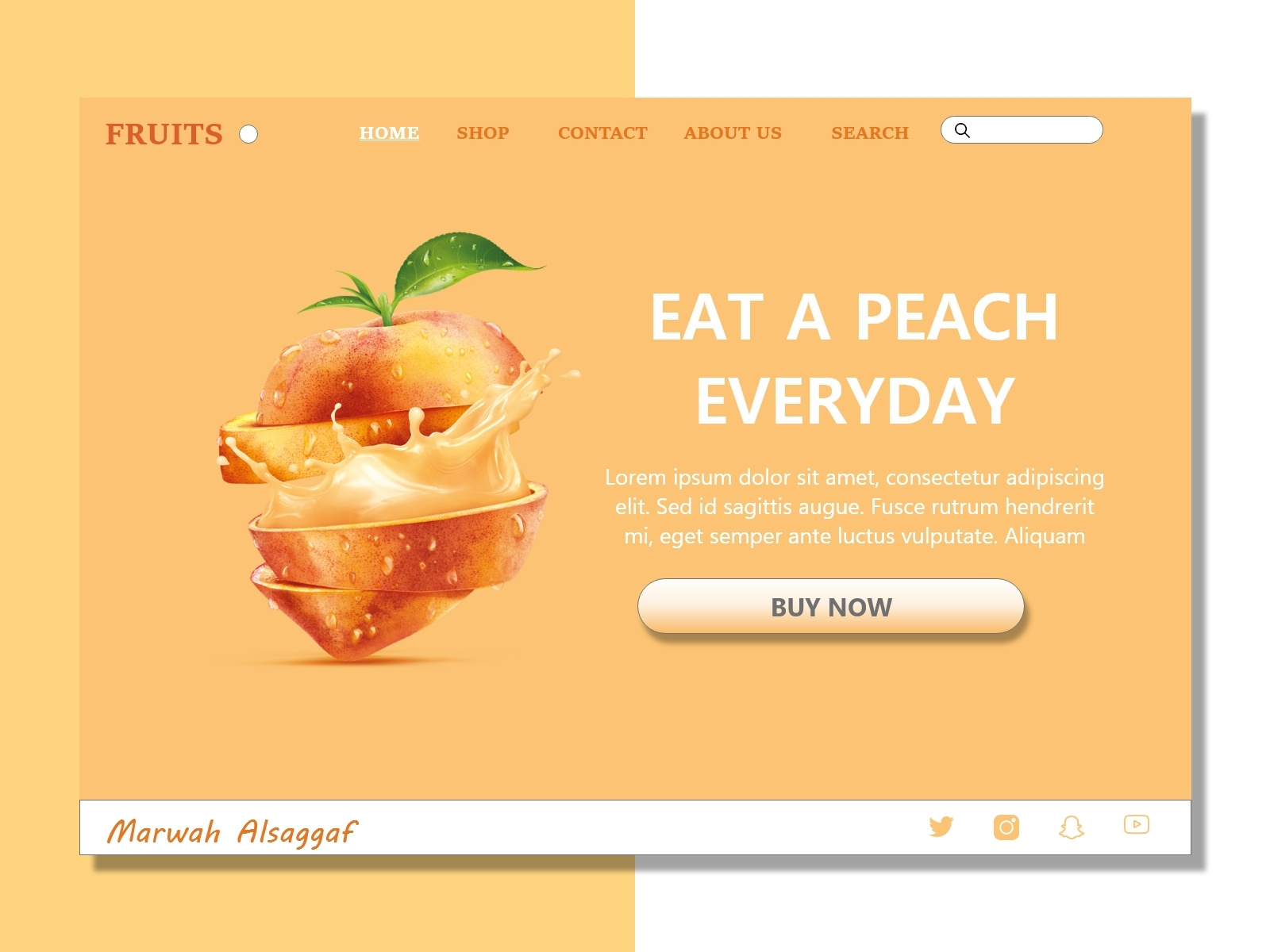 Image of Peach website