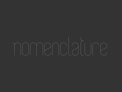 Nomenclature Type font typeface