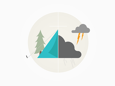 Article Illustration camping illustration magazine weather