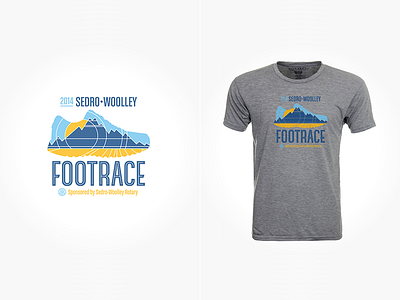 Footrace Logo logo running tshirt